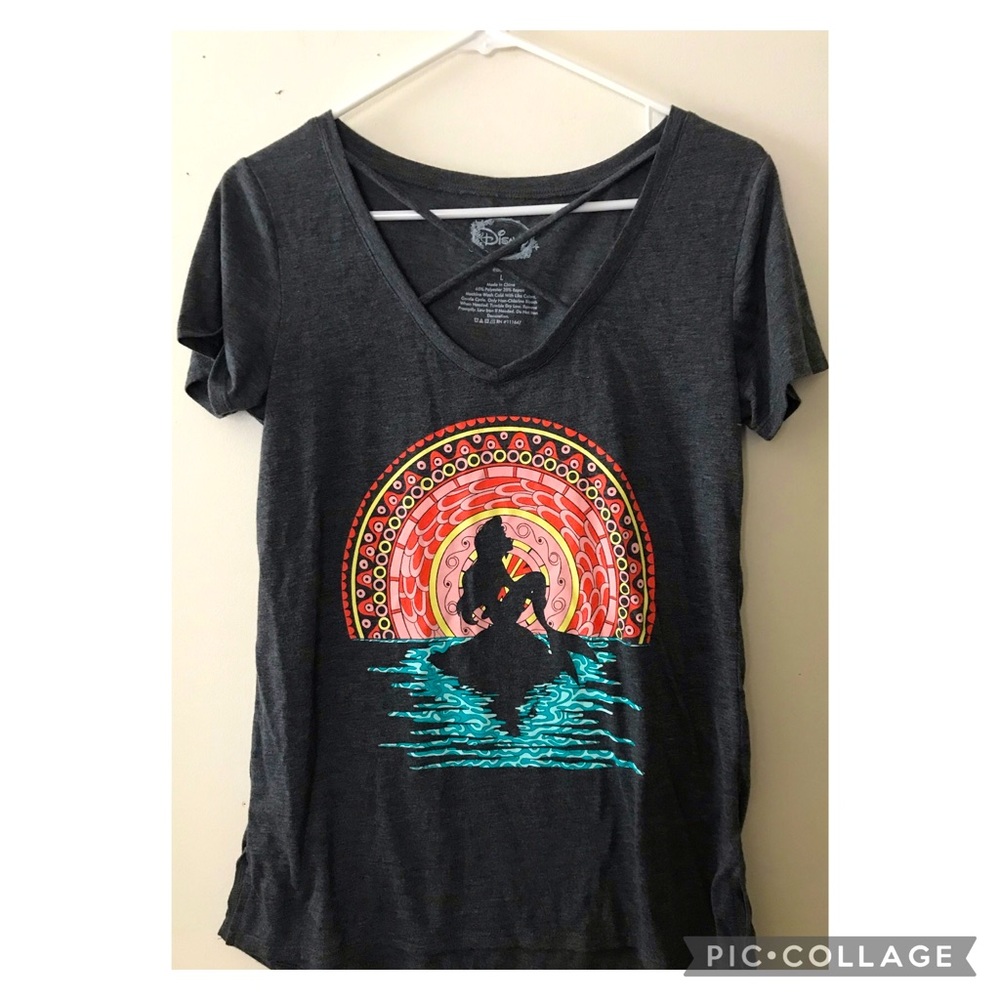 Disney Ariel t-shirt with cross x neckline